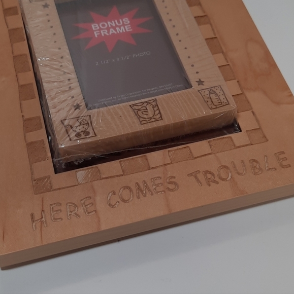 "Here Comes Trouble" Wood Picture Frame - Picture 2 of 6